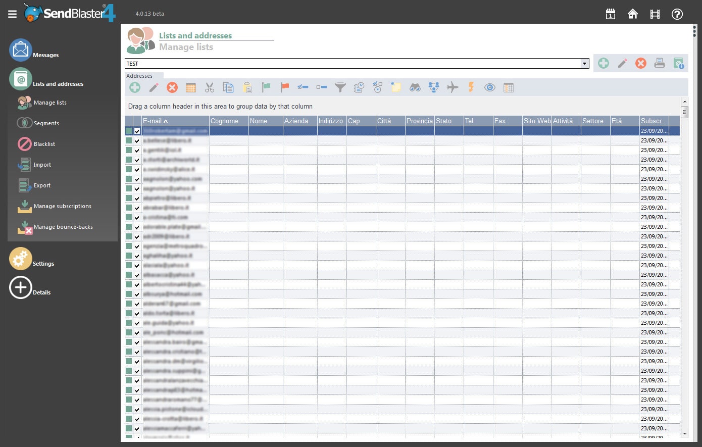 Costruisci le tue liste