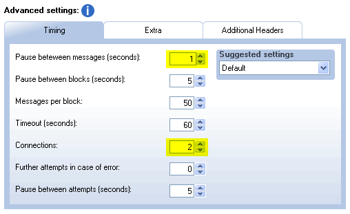 Disconnection errors from SMTP server