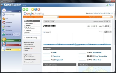 Email campaigns analysis with SendBlaster and Google Analytics