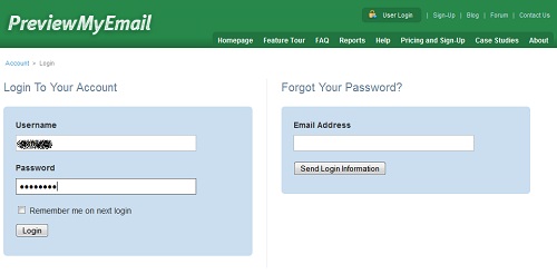 PreviewMyEmail login