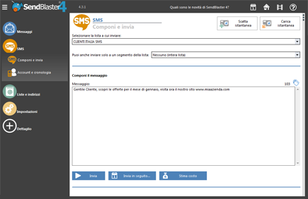 Scopri SendBlaster SMS
