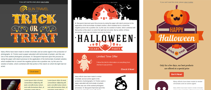 Template newsletter gratuiti Halloween 2020